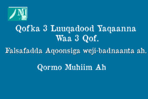 Qofka 3 Luuqadood Yaqaanna Waa 3 Qof: Falsafadda Aqoonsiga weji-badnaanta ah.